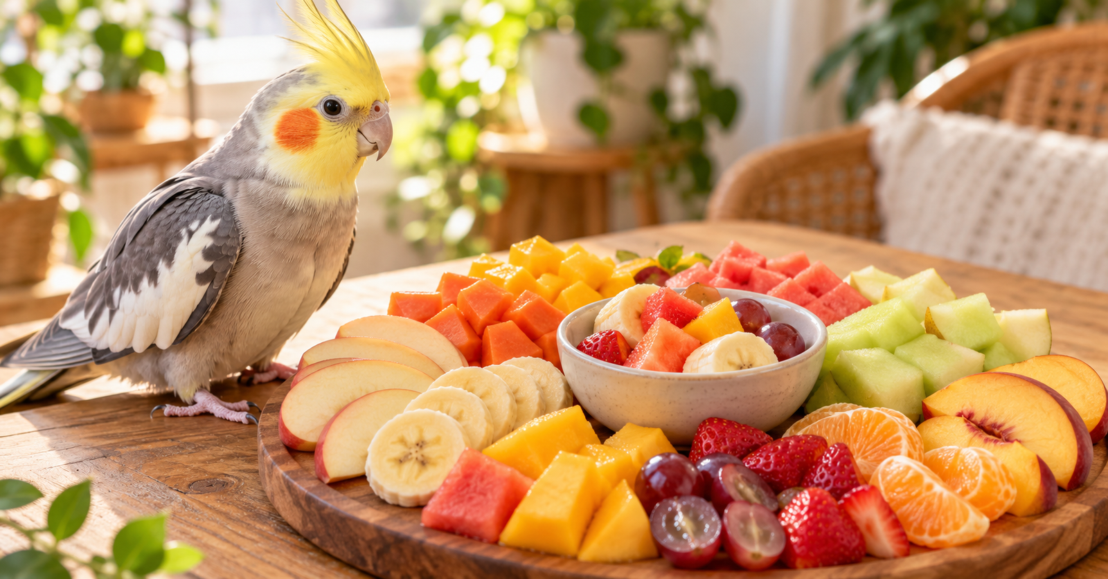 Quais-Frutas-a-Calopsita-Pode-Comer O Que Calopsita Pode Comer? Tome Cuidado!